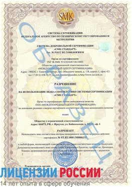 Образец разрешение Горнозаводск Сертификат ISO 50001